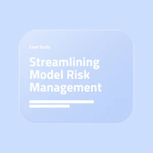 Streamlining model risk management